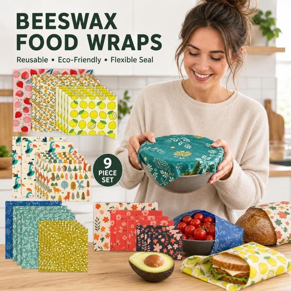 9 قطع من أغطية الطعام المصنوعة - مراجعة Beeswax Food Cover وسعره